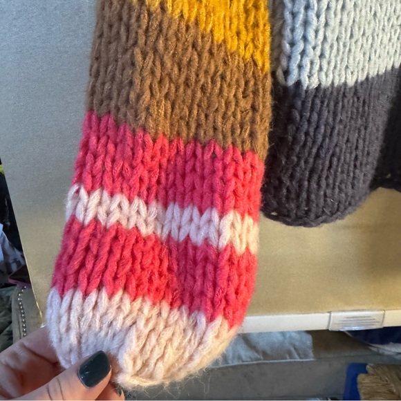 Sisstrevolution Multicolor Aloha Striped Knit Sweater Size Medium Cozy Whimsical - Picture 3 of 8